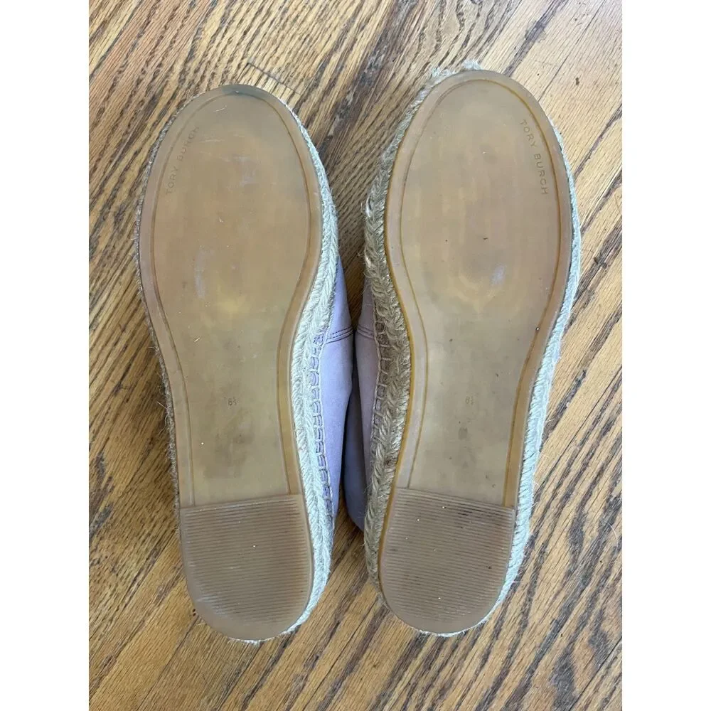 Tory Burch Lilac Platform Espidrille Slip On Shoes Sandals  Women's Size 8.5